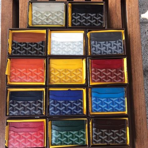 goyard card holder colours|authentic Goyard card holder.